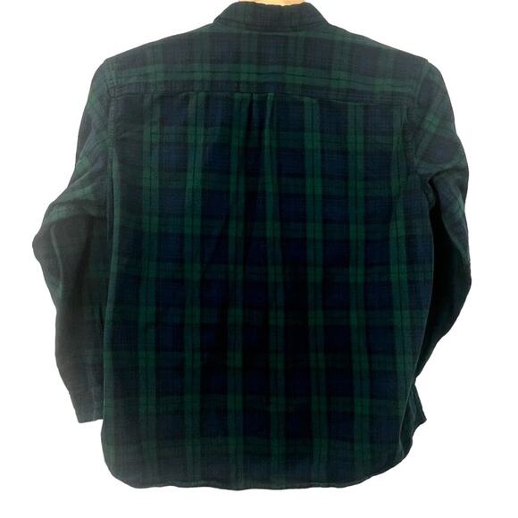 LL Bean Adult 2XL Blue Green Plaid Flannel Button Up Long Sleeve Outdoor Mens - Picture 2 of 4